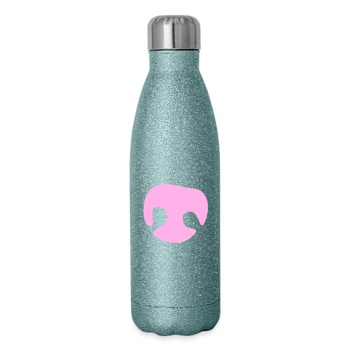 Pink Whimsical Dog Nose - 17 oz Insulated Stainless Steel Water Bottle