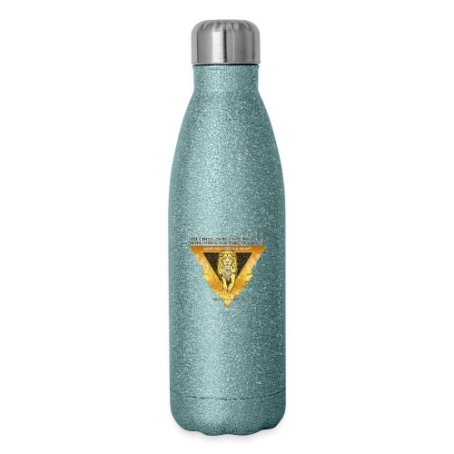Lion Saint Gold front - White back - 17 oz Insulated Stainless Steel Water Bottle