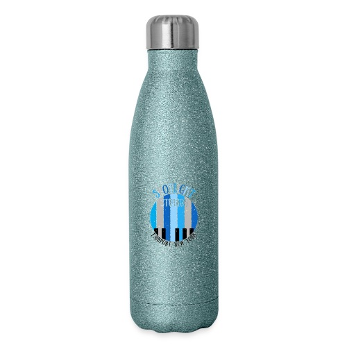 Spotlight Circle Piano Keys - 17 oz Insulated Stainless Steel Water Bottle
