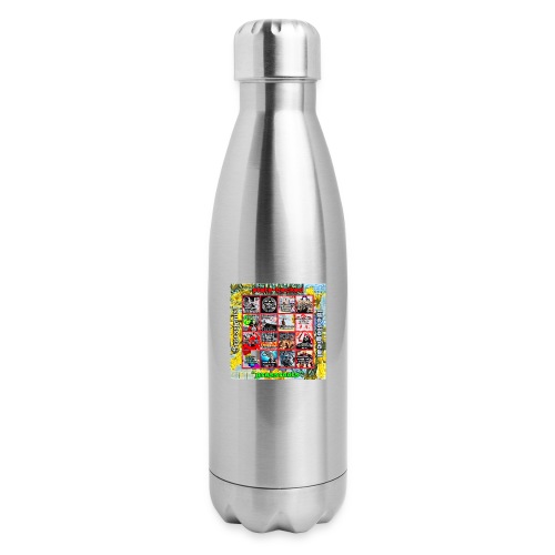 Meme Grid - 17 oz Insulated Stainless Steel Water Bottle