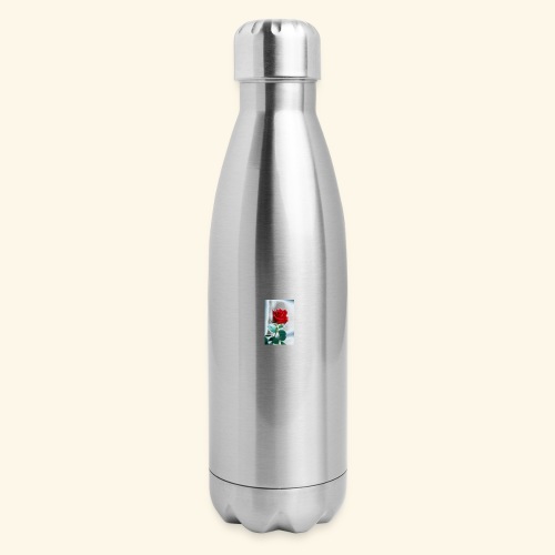 Kiss by a rose - 17 oz Insulated Stainless Steel Water Bottle