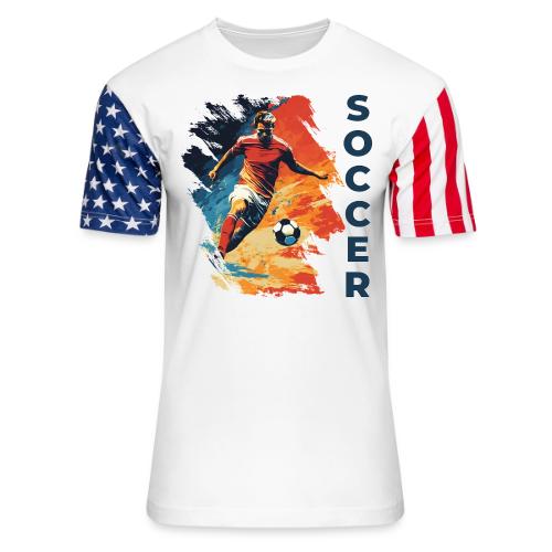 Soccer Action Pulse - Unisex Stars & Stripes T-Shirt
