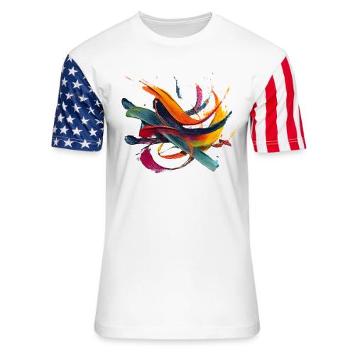 Colorful Waves - Unisex Stars & Stripes T-Shirt