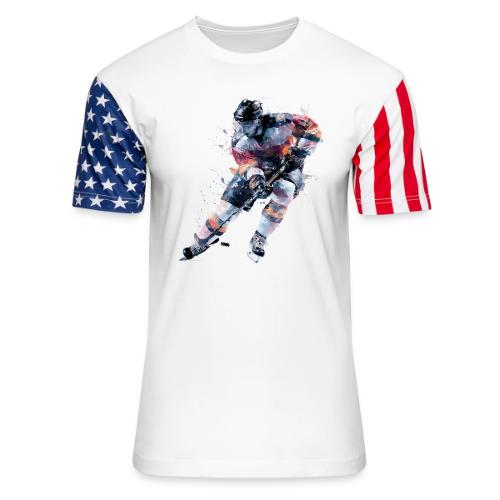Hockey: Frozen Motion - Unisex Stars & Stripes T-Shirt