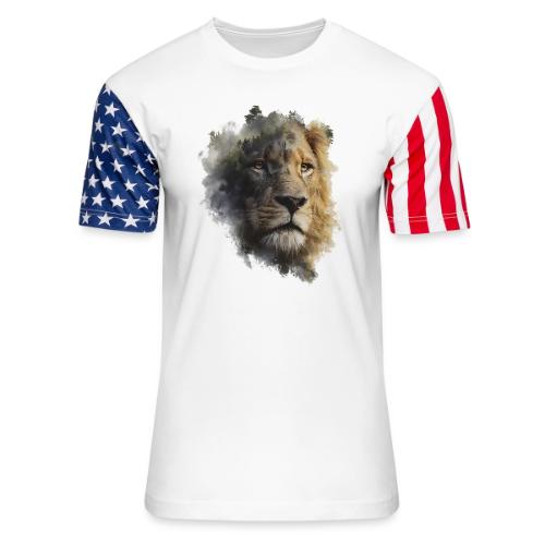 Forest-Soul Lion - Unisex Stars & Stripes T-Shirt