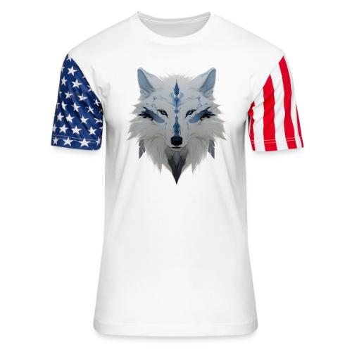 Ivory Grace Wolf - Unisex Stars & Stripes T-Shirt