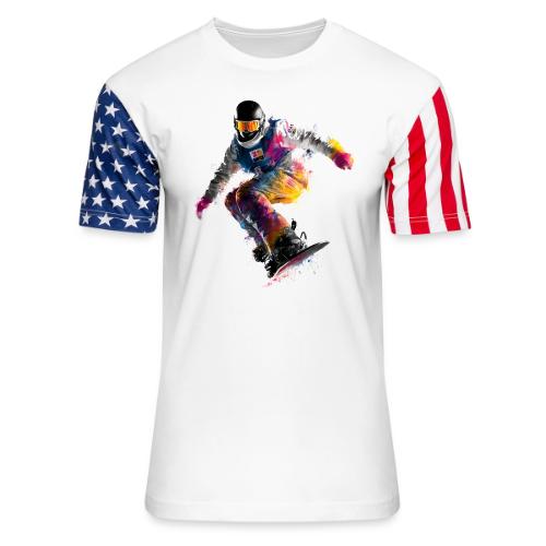 Snowboarding: Frozen Palette - Unisex Stars & Stripes T-Shirt