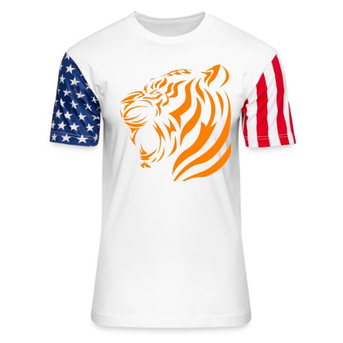 Wild Tiger Souvenirs: Roaring Memories - Unisex Stars & Stripes T-Shirt