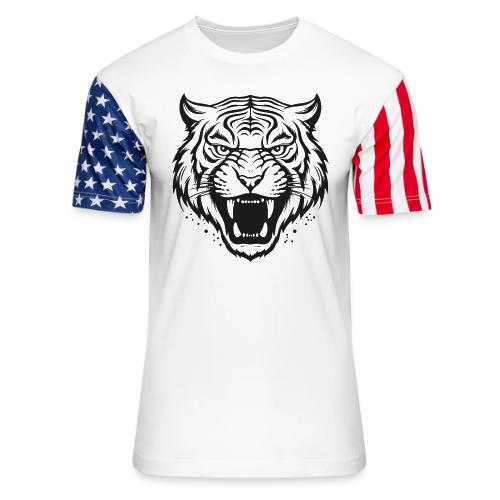Wild Tiger Fashion, the fury of the feline tiger. - Unisex Stars & Stripes T-Shirt