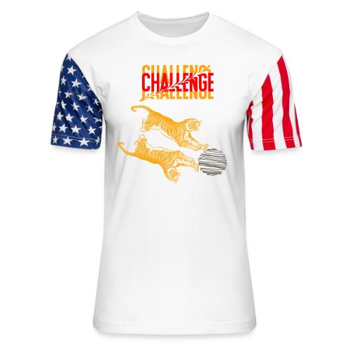 Double tiger fashion, jungle feline animals. - Unisex Stars & Stripes T-Shirt