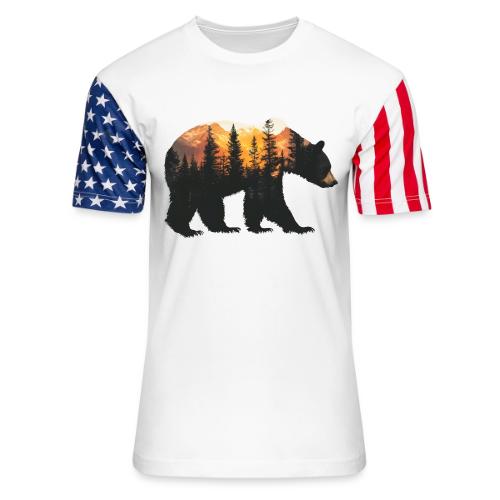 Bear: Sunset Guardian - Unisex Stars & Stripes T-Shirt