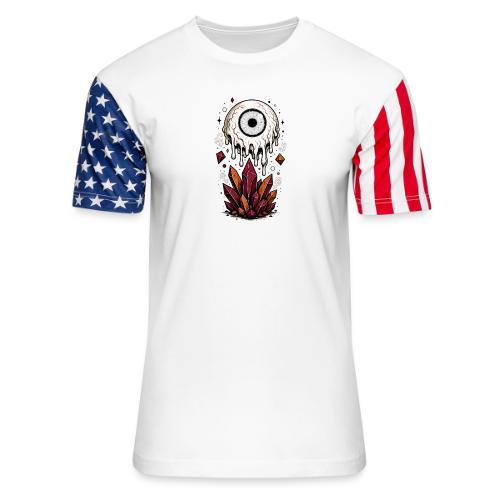 Melting Eyeball - Unisex Stars & Stripes T-Shirt