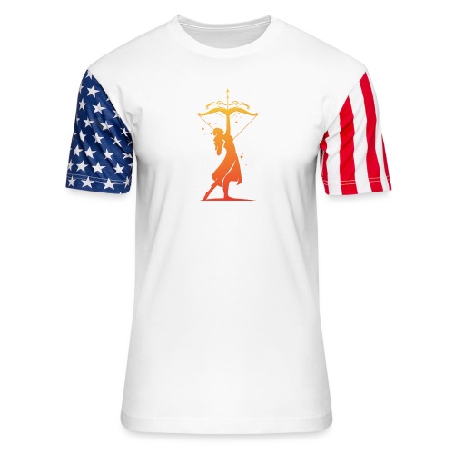 Sagittarius Archer Zodiac Fire Sign - Unisex Stars & Stripes T-Shirt