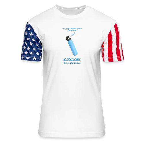 Emotional Support Water Bottle T-Shirt | Still Anx - Unisex Stars & Stripes T-Shirt
