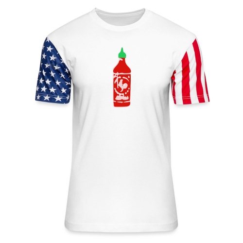 Hot Sauce Bottle - Unisex Stars & Stripes T-Shirt
