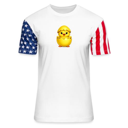 Easter Chick yellow - Unisex Stars & Stripes T-Shirt