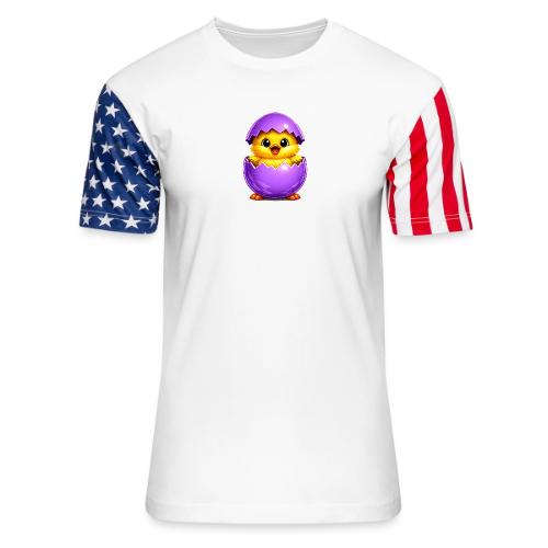 Easter Chick Purple - Unisex Stars & Stripes T-Shirt