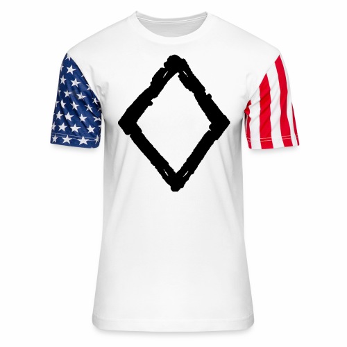 Elder Futhark Rune Ingwaz - Letter NG - Unisex Stars & Stripes T-Shirt