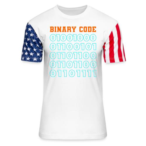 Say Hello in Binary code - Unisex Stars & Stripes T-Shirt