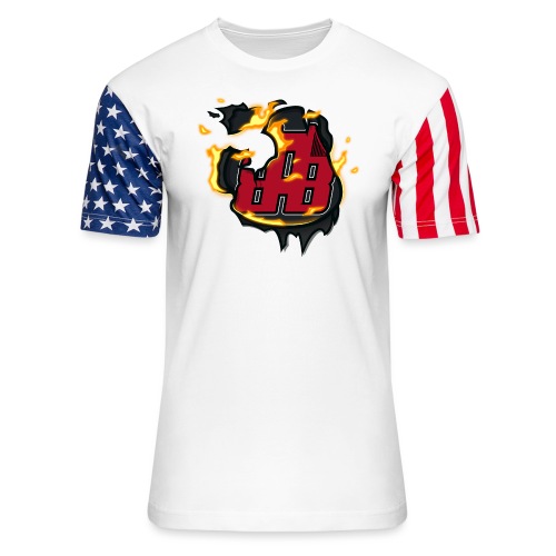 BAB Logo on FIRE! - Unisex Stars & Stripes T-Shirt