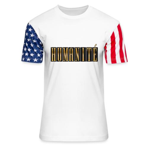 Humanity in Golden Letters - Unisex Stars & Stripes T-Shirt
