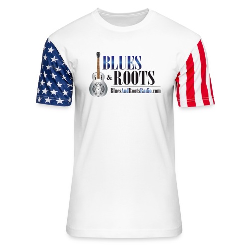 Blues & Roots Radio Logo - Unisex Stars & Stripes T-Shirt