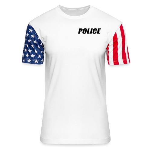 Police Black - Unisex Stars & Stripes T-Shirt
