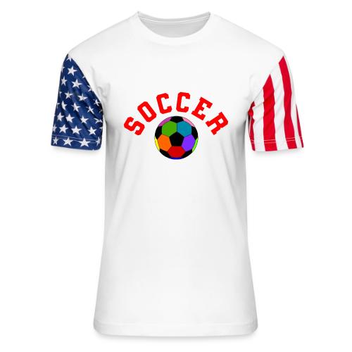 Soccer: Colorful Kick - Unisex Stars & Stripes T-Shirt
