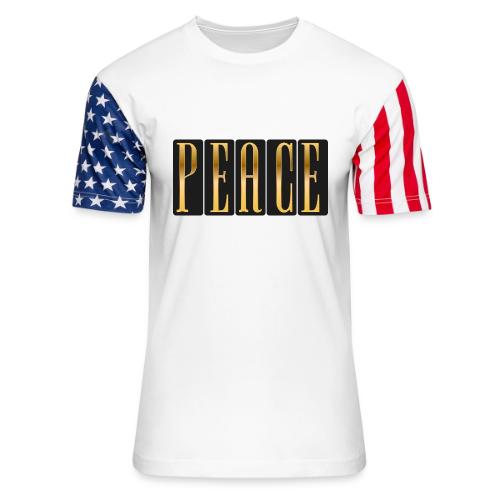 Peace in Gold - Unisex Stars & Stripes T-Shirt