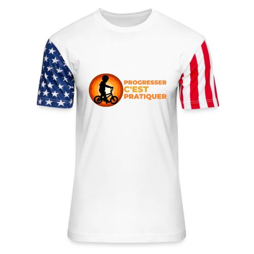 On the Move Towards Progress - Unisex Stars & Stripes T-Shirt