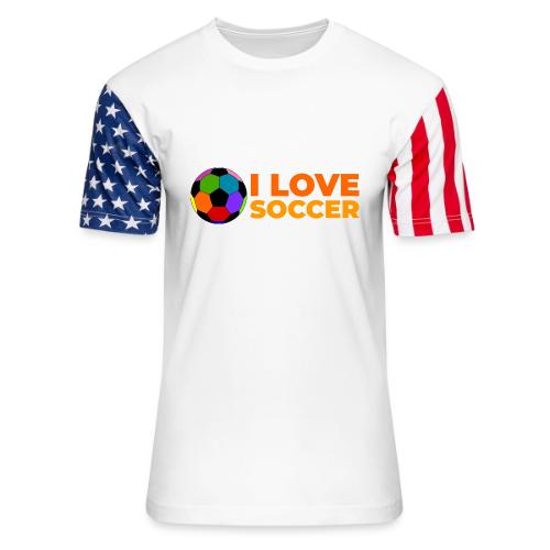 I Love Soccer - Unisex Stars & Stripes T-Shirt