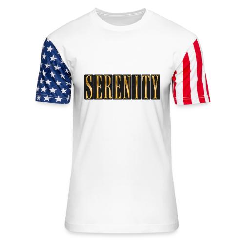 Serenity in Gold - Unisex Stars & Stripes T-Shirt