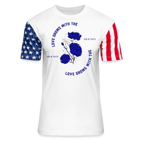 Love Grows With The Sun Of Faith - Unisex Stars & Stripes T-Shirt