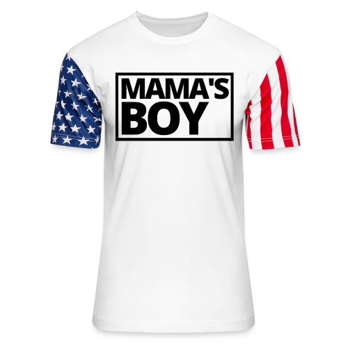 MAMA's Boy (Black Stamp Version) - Unisex Stars & Stripes T-Shirt