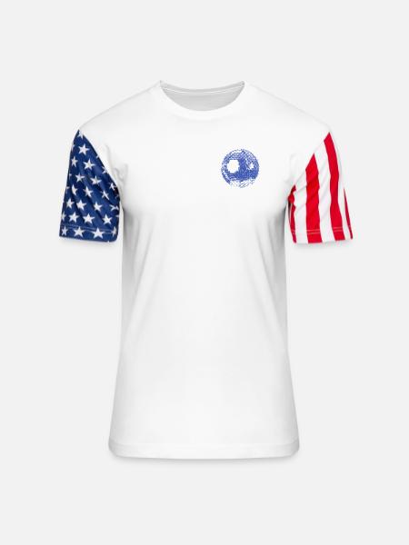 Retro Disco Ball - Unisex Stars & Stripes T-Shirt - white