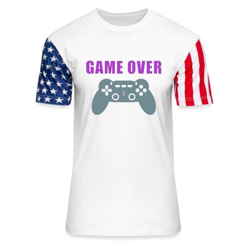 Game Over Gamer Controller Design - Unisex Stars & Stripes T-Shirt