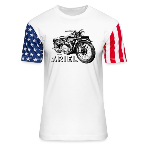 Classic ARIEL motorcycle script and illustration - Unisex Stars & Stripes T-Shirt