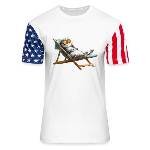 Sunshine Cat Mode - Unisex Stars & Stripes T-Shirt