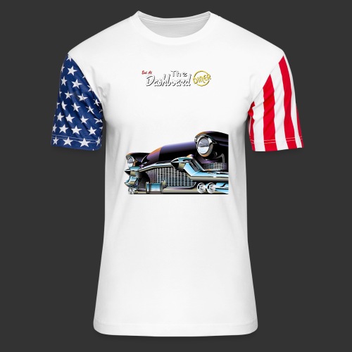 Dashboard Diner Logo With Car - Unisex Stars & Stripes T-Shirt