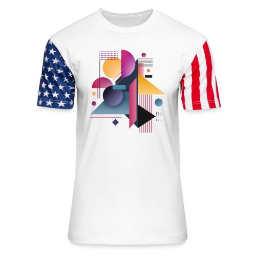 Color Pulse Geometry - Unisex Stars & Stripes T-Shirt