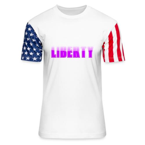 Liberty Typography Graphic Design - Unisex Stars & Stripes T-Shirt