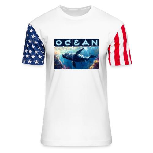 Ocean: Majestic Deep - Unisex Stars & Stripes T-Shirt