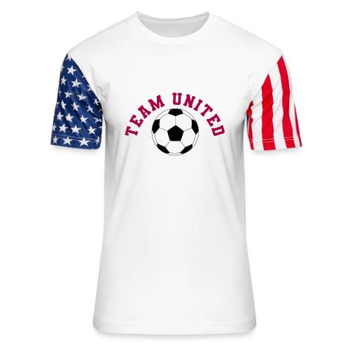 Team United Soccer Ball Sports Design - Unisex Stars & Stripes T-Shirt