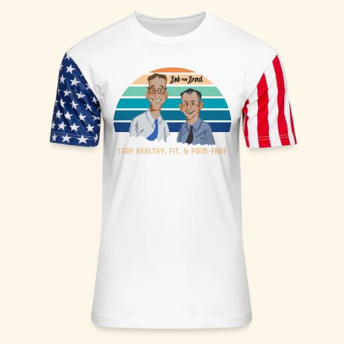 Colorful Vintage Retro Woman T Shirt 24 - Unisex Stars & Stripes T-Shirt