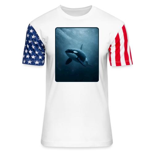 Orca Ocean Wildlife Design - Unisex Stars & Stripes T-Shirt