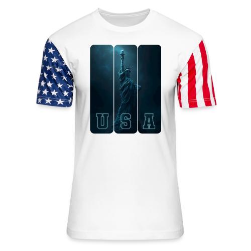 Neon Liberty USA Triptych - Unisex Stars & Stripes T-Shirt