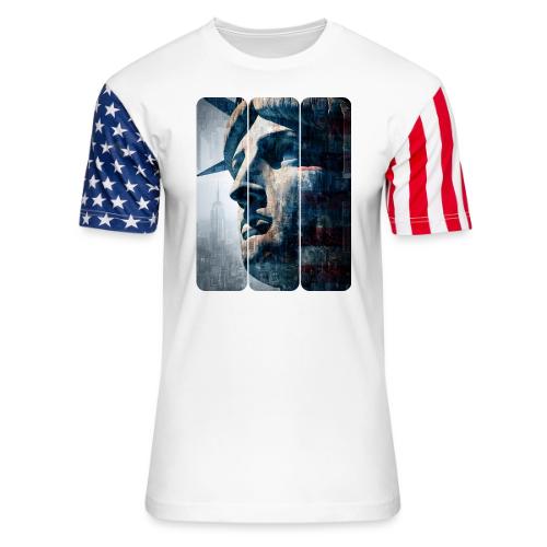 USA: Urban Liberty Triptych - Unisex Stars & Stripes T-Shirt