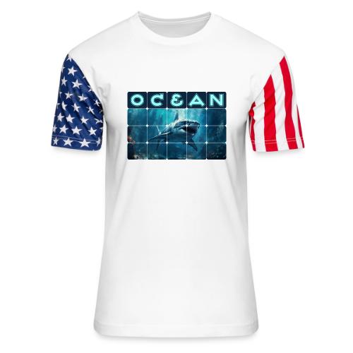 Ocean: Predator's Domain - Unisex Stars & Stripes T-Shirt