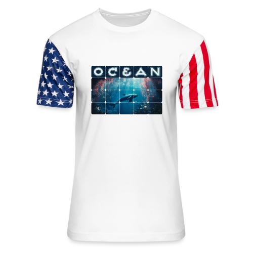Ocean: Blue Grace - Unisex Stars & Stripes T-Shirt