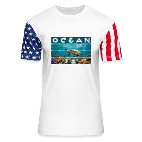 Ocean: Gentle Voyager - Unisex Stars & Stripes T-Shirt